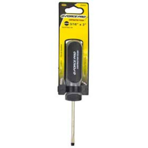 G-FORCE 21412 3/16" X 3" ERGO GRIP SLOTTED SCREWDRIVER
