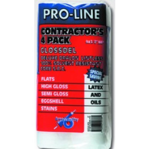 ARROWORTHY 9FGL3 9" X 3/8" PRO-LINE GLOSSDEL WHITE LINTLESS ROLLER COVER