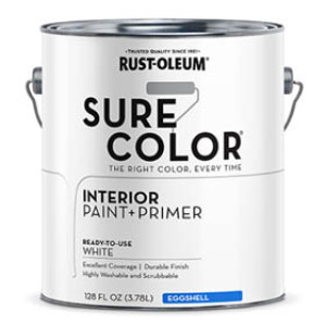 RUST-OLEUM SURE COLOR 380217 WHITE EGGSHELL WALL PAINT