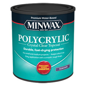MINWAX 63333444 SATIN WATER BASED POLYCRYLIC PROTECTIVE FINISH