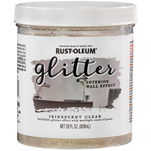 RUST-OLEUM SPECIALTY 323860 GLITTER INTERIOR WALL PAINT IRIDESCENT CLEAR
