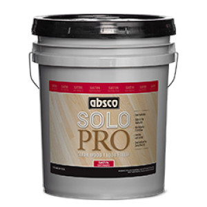 ABSCO 90105 SOLO PRO SATIN CRYSTAL CLEAR WOOD FLOOR FINISH 275 VOC