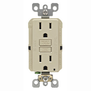 LEVITON R01-GFNT1-0KI 15A-125V SELF TEST GFCI OUTLET IVORY