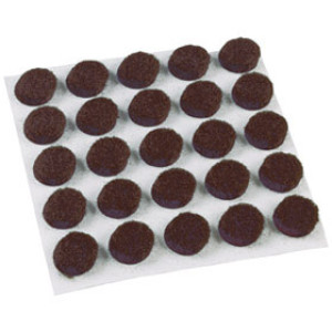 SHEPHERD 9958 SURFACE GARD 1/2" BROWN MEDIUM DUTY SELF STICK FELT PADS (24CD)
