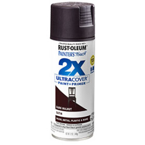 RUST-OLEUM 2X PAINTER'S TOUCH 334064 ULTRA COVER ENAMEL SATIN DARK WALNUT RUST