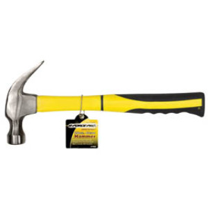 G-FORCE 21026 20 OZ CLAW HAMMER JACKETED FIBERGLASS HANDLE WITH ERGO GRIP