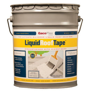 GACO GRF1625-5 LIQUID ROOF SEAM TAPE LIGHT GRAY WITH MICROFIBERS
