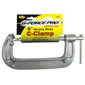 G-FORCE 25010 6" C-CLAMP T-BAR HANDLE AND SWIVEL PAD