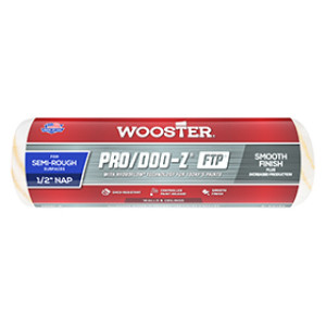 WOOSTER PRO/DOO-Z FTP RR667-9 9" X 1/2" WHITE/GOLD STRIPES WOVEN ROLLER COVER