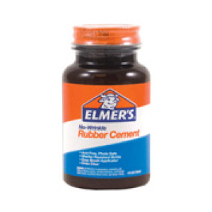 ELMER'S E904 4.1 OZ NO-WRINKLE RUBBER CEMENT WITH APPLICATOR BRUSH