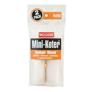 WOOSTER MINI-KOTER R252-4 4" MOHAIR / POLYESTER BLEND ROLLER COVER 2-PACK