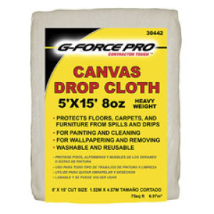 PAINT-FORCE 30442 5' X 15' 8 OZ CANVAS DROP CLOTH