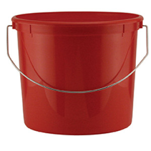 IPL 1044480 RED #55 5 QT PLASTIC REINFORCED PAIL W/ DURABLE STEEL HANDLE