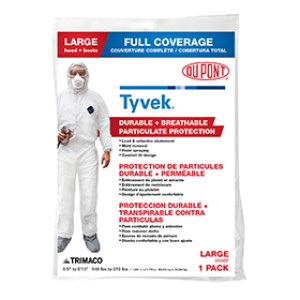 TRIMACO 141222/12 LARGE TYVEK COVERALLS WITH HOOD AND BOOTS