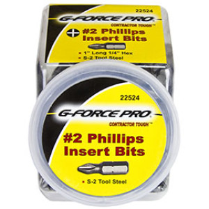 G-FORCE 22524 P2 X 1" PHILLIPS BIT 500 PC COOKIE JAR
