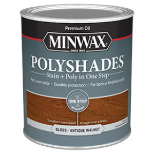MINWAX 214404444 440 POLYSHADES GLOSS ANTIQUE WALNUT STAIN