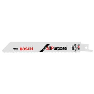 BOSCH RAP6V 6" 10/14T BI-METAL ALL PURPOSE RECIPROCATING SAW BLADE