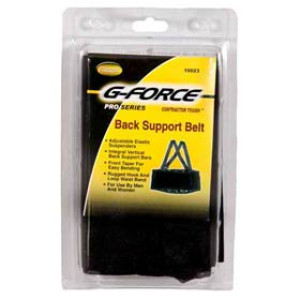 G-FORCE 10023 LARGE ELASTIC BACK SUPPORT BELT FITS WAIST SIZES 38" TO 47"