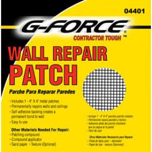 G-FORCE 04401 4" WALL REPAIR PATCH SELF ADHESIVE