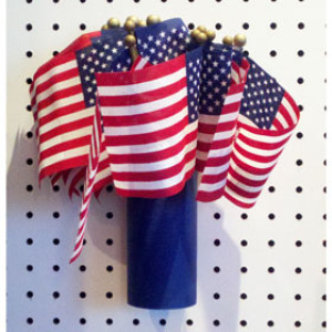 VALLEY FORGE USE4D 4" X 6" POLYCOTTON AMERICAN STICK FLAG BLUE CAP