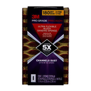 3M 2503TRI-180-CH PRO GRADE 4-1/2" X 2-1/2" X 1" X-FINE SNDG SPONGE 180 GRIT
