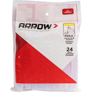 ARROW FASTENER BAP5-4 4" ALL PURPOSE ROUND GLUE STICKS - 24PK TR550 - TR400