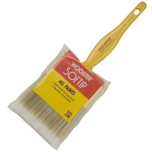 WOOSTER SOFTIP Q3108 3" WHITE NYLON/GOLD POLY CHISEL TRIM PAINT BRUSH