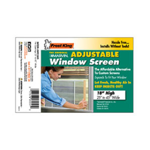 FROST KING AWS1845 55510 25-45" X 18" ADJUSTABLE WINDOW SCREEN