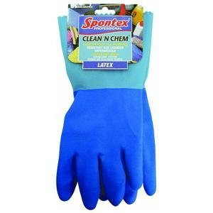SPONTEX 74043 CHEM & CLEAN X-LARGE LATEX RUBBER GLOVES