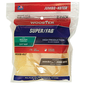 WOOSTER JUMBO-KOTER SUPER/FAB RR309 4-1/2" X 3/4" KNIT ROLLER COVER 2-PACK
