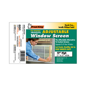 FROST KING AWS1037 55442 21-37" X 10" ADJUSTABLE WINDOW SCREEN