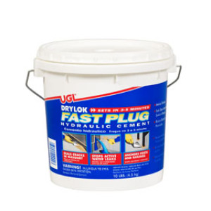 UGL DRYLOK 00924 FAST PLUG HYDRAULIC CEMENT 10LB QUICK SETTING CEMENT 3-5 MIN