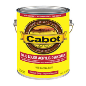CABOT 1806.007 NEUTRAL BASE SOLID COLOR ACRYLIC STAIN + SEALER DECKING
