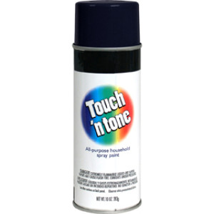 RUST-OLEUM TOUCH 'N TONE 55275830 10 OZ FLAT BLACK SPRAY PAINT