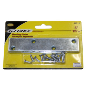 G-FORCE 40516 5" MENDING PLATE ZINC PLATED CARDED WITH SCREWS (4/CARD)