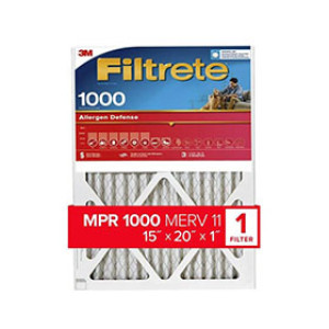 3M 9806-4 FILTRETE 15" X 20" X 1" ALLERGEN DEFENSE AIR FILTER 1000 MPR