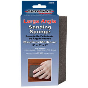 PAINT-FORCE 33645 3" X 5" MEDIUM LARGE ANGLE SANDING BLOCK GRAY