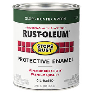 RUST-OLEUM STOPS RUST 7738502 GLOSS PROTECTIVE ENAMEL HUNTER GREEN