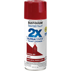 RUST-OLEUM 2X PAINTER'S TOUCH 334030 ULTRA COVER ENAMEL GLOSS COLONIAL RED