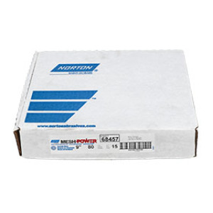 NORTON 68457 9" MESH POWER CERAMIC DISCS 80 GRIT 15PK BULK UPC BARCODED
