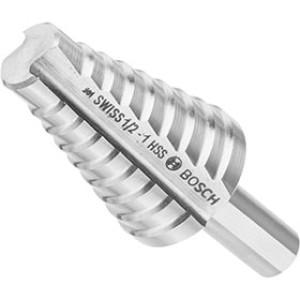 BOSCH TOOLS SDC7 9/16" TO 1" HIGH-SPEED STEEL TURBO STEP DRILL BIT