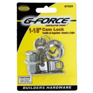 G-FORCE 87525 BUILDERS 1-1/8" DRAWER AND DOOR CAM LOCK KA3