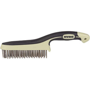 HYDE 46831 MAXX GRIP PRO STAINLESS STEEL 11-3/4" WIRE BRUSH TAPERED NOSE
