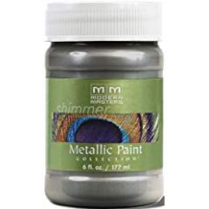 MODERN MASTERS ME209-06 6 OZ PEWTER SATIN METALLIC PAINT SEMI-OPAQUE