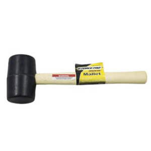 G-FORCE 21112 16 OZ BLACK RUBBER MALLET WOOD HANDLE