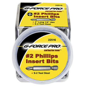 G-FORCE 22516 #2 X 2" PHILLIPS BIT 200 PC COOKIE JAR