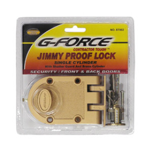 G-FORCE 87002 JIMMY PROOF FLAT STRIKE SINGLE CYLINDER DOOR LOCK