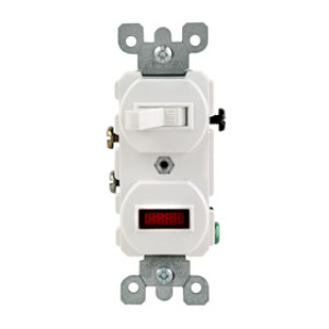 LEVITON S04-05226-0WS COMBINATION SWITCH AND PILOT LIGHT WHITE