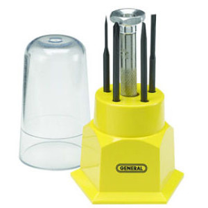 GENERAL TOOLS S605 42565 5PC JEWELER'S SCREWDRIVER SET BLACK OXIDE HARD CASE