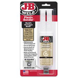 J-B WELD 50133 25 ML PLASTIC BONDER TAN STRUCTURAL ADHESIVE SYRINGE 2-PART